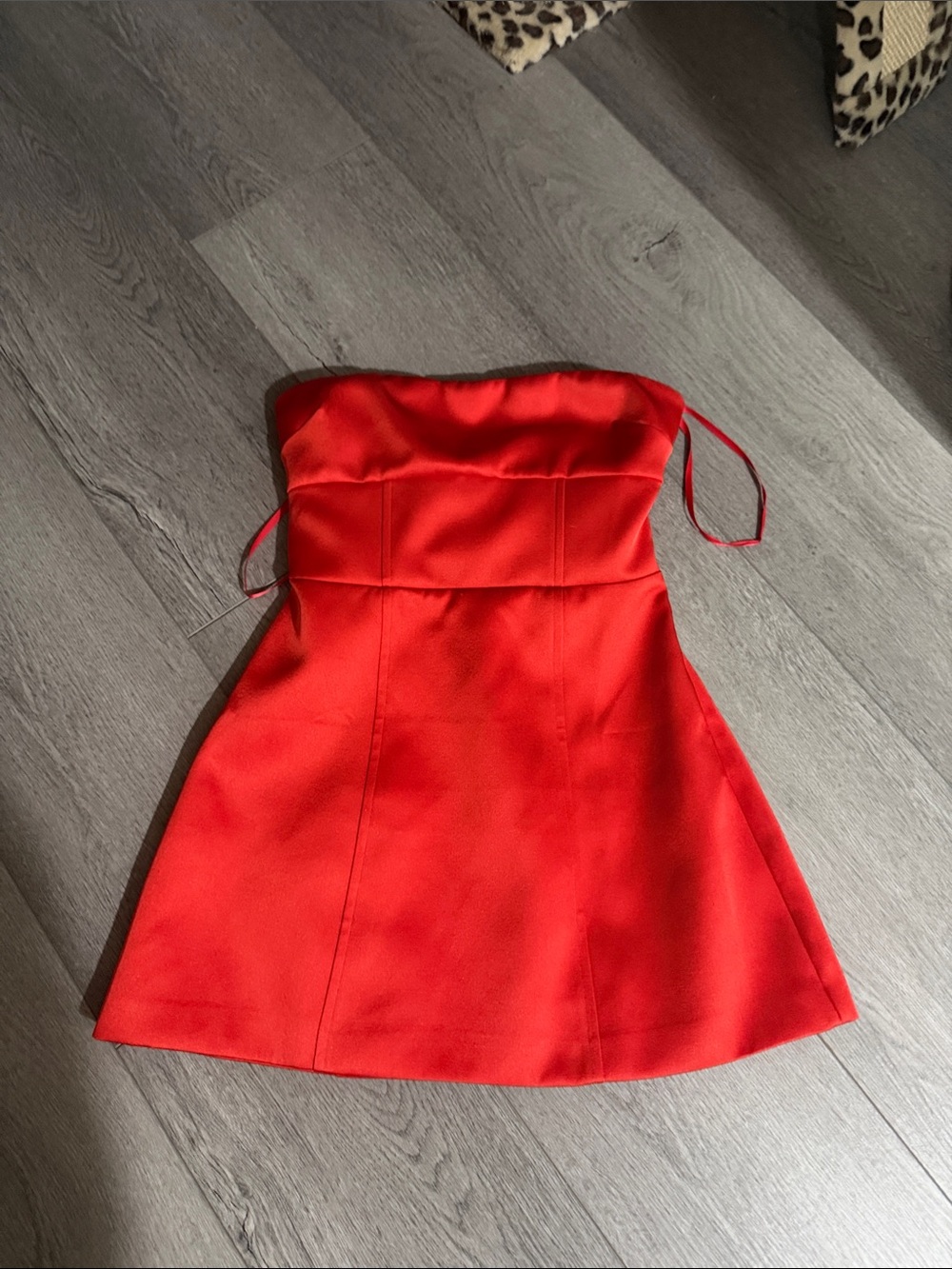 Hello Molly Strapless Red A-Line Mini Dress